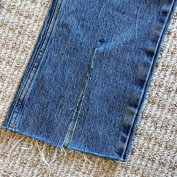ZARA Straight Leg Slit Jeans - Picture 2 of 3